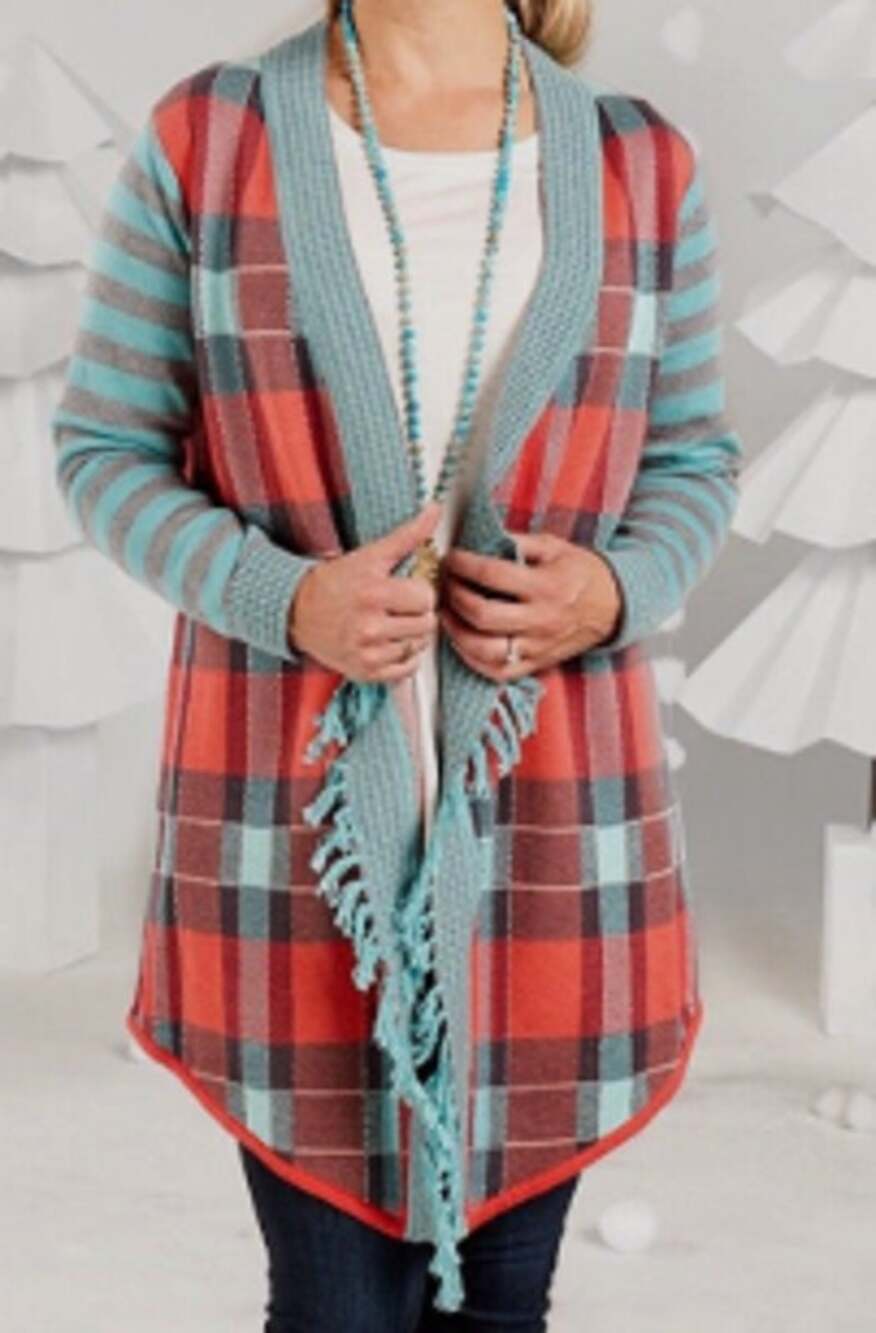 Matilda Jane 'Steadfast' Fringed Open Front Cardigan sz M